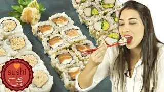 URAMAKI 3 TIPOS | Como Fazer Sushi | Com a Fê