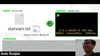 FFmpeg tutorial - How to make a Star Wars crawl opening text video   Star Wars scroll
