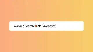 Create A Working Github Search | No Javascript!