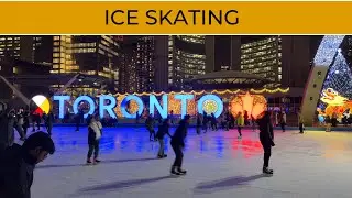 Gliding Through Winter: Ice Skating at Nathan Philip Square, Toronto