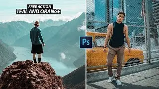 Orange and Teal Color Grading Effect with ONLY 2 layers  | FREE ACTION