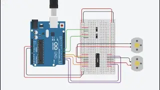 Tinkercad + Arduino Lesson 16: H-bridge and Robot Steering