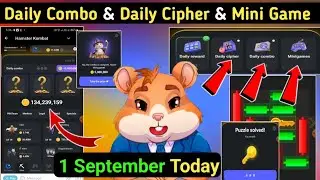 1 September Daily Combo & Daily Cipher & Mini Game Today | Hamster Daily Combo 1 September Today