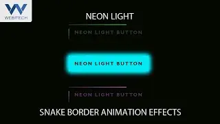 Neon Light Button Animation Effects on Hover | Neon Light Effects | CSS Animation