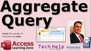 Aggregate Query in Microsoft Access to Show Customer Count by State. Totals. Group By.