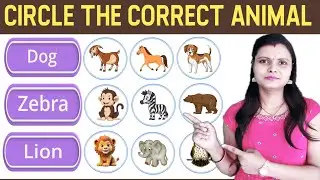 Circle the Correct image according to name | Kids learning video, Puzzle video, Animals Name