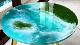 Resin Art Tutorial | Amazing sea table with epoxy resin waves!