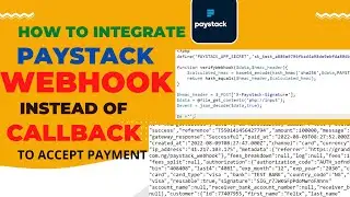 How To Integrate Paystack Webhook In Your App To Accept Payment - 1