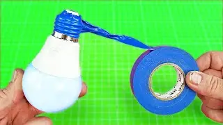 Wrap a non-working LED Light Bulb with electrical tape, and the result will amaze you!