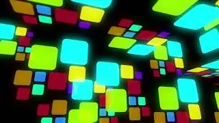 3 D анимация цветные квадраты