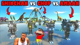 SHINCHAN and CHOP vs AMAAN Team in Animal Revolt Battle Simulator with ROBOTS