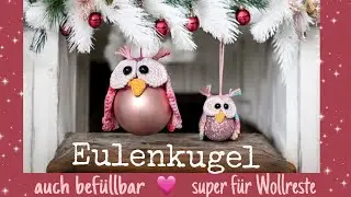 Eulenkugel häkeln 🧶🦉 auch befüllbar oder mit Licht 💕