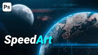 Amazing View of Space Photo Manipulation Photoshop Speed art