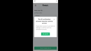 fiver id verification camera access problem fix | Fiver ID verification Camera  Problem fix 