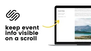 How to keep event info visible on a scroll in Squarespace // Squarespace Sticky Event Info Tutorial