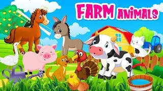 🐣Farm Animals for Kids Animal name and sound Learn animals Chicken sounds Cow sounds Pig sounds