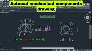 Autocad practice drawing for mechanical #autocad2d