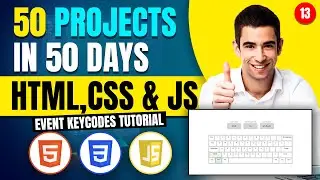 50 Projects In 50 Days - HTML, CSS & JavaScript - 13 Event Keycodes Project || By Frontend Genius