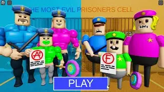 STRONG BARRY Family VS POLICE Family in BARRY'S PRISON RUN! New Scary Obby (#Roblox)