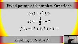 Find the Fixed points and Characteristics of a Complex Function