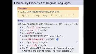 Automata Theory - Properties of Regular Languages