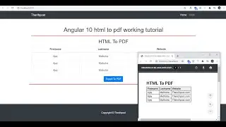 Angular 10 HTML to PDF working example