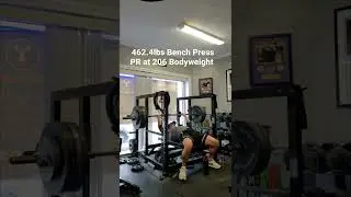 462.4lbs Bench Press PR at 206lbs bodyweight.