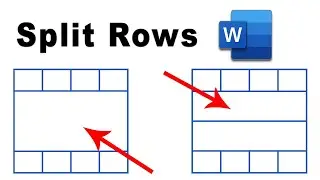 How to split rows in Microsoft Word Document