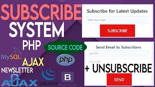 Subscribe system in PHP and ajax  | Newsletter email subscription system in PHP | source code