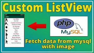 Android Custom Listview with Image and TextView with Item Click - Fetch data from MySQL using PHP