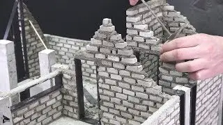 How to Make Dream Mini House #5 - BRICKLAYING - Beautiful House Model