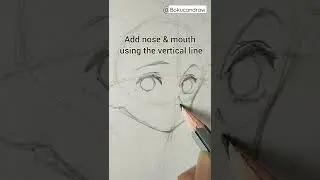 Easy way to draw anime face🔥(3/4 view) #shorts