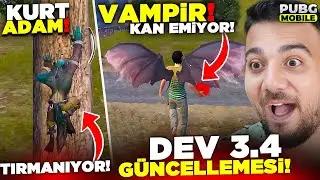 OYUNU DEĞİŞTİREN GÜNCELLEME GELDİ! BUNLAR NE? YENİ VAMPİR ve KURT ADAM! PUBG Mobile 3.4 GÜNCELLEMESİ