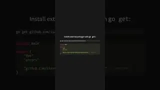 Packages and Importing in Go #shorts #go #softwaredevelopment