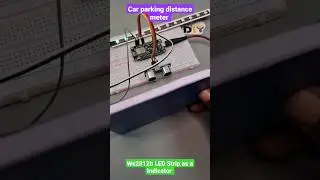 Car park distance meter with ESP8266 and ws2812b LED strip 🚗 #shorts #arduino #how #howto #diy #asmr