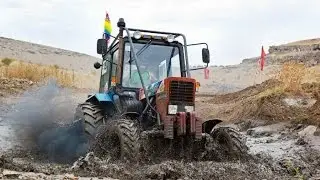 Подборка 2017 РУССКИЕ ТЯЖЕЛЫЕ ТРАКТОРА КИРОВЕЦ ЗАСТРЯЛИ В ГРЯЗИ