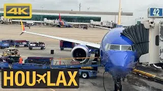 Southwest Airlines Boeing 737 MAX 8, Houston Hobby HOU to Los Angeles International Airport LAX, 4K