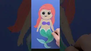 Trying to Draw the Little Mermaid (in chalk!)