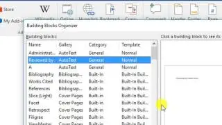 Microsoft Word Quick parts