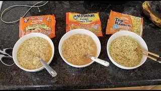 Maruchan vs. Top Ramen vs. Panda Signature 🍜 Chicken Flavored Ramen Noodle Soup Review