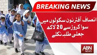 Between 20 million and 20 million fake students appeared in Insaaf Afternoon Schools || ABN NEWS