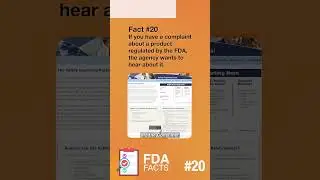 20. If you have a complaint about a product regulated by the FDA the agency wants to👂about it.