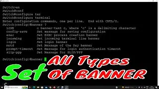 How To Set Banner in Cisco Switch and Router ( Cisco Devises ) || All Types Of Banners