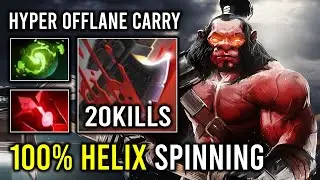 How to Play Offlane Carry Axe with 100% Pure Helix Spinning Max Item Slotted Dota 2