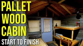 Hunting Cabin Built With Free Pallet Wood Pt.10 - Mini Cabin, Pallet Building, Pallet Shed Complete