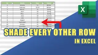 EXCEL - How to SHADE EVERY OTHER ROW (Quick Method!) | Highlighting Alternate Rows in Excel