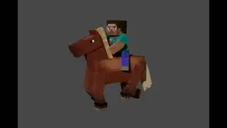 Horse Walk Cycle - Minecraft Animation