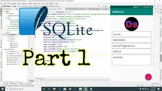 SQLite Database Part 1 Android Studio | android studio for beginners