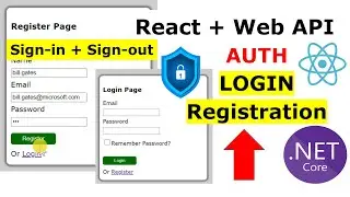 Login & Registration using .Net Authentication with Custom Identity. React and Web API Tutorial