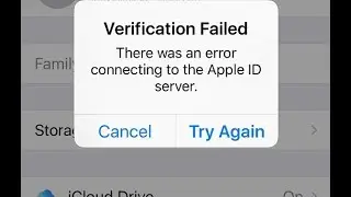 How to Fix verification failed there was a problem connecting to the server iOS